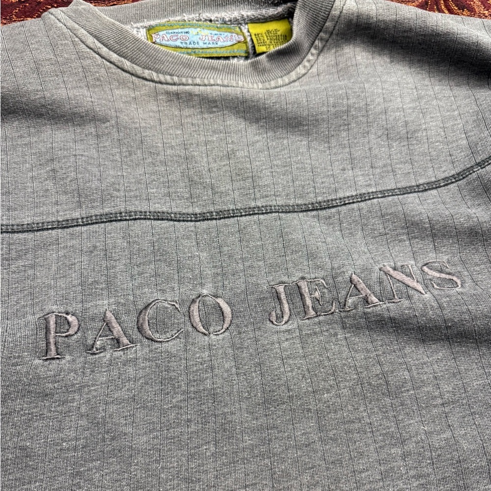 VTG Paco Jeans Embroidered Crewneck Sweater - Picture 4 of 7